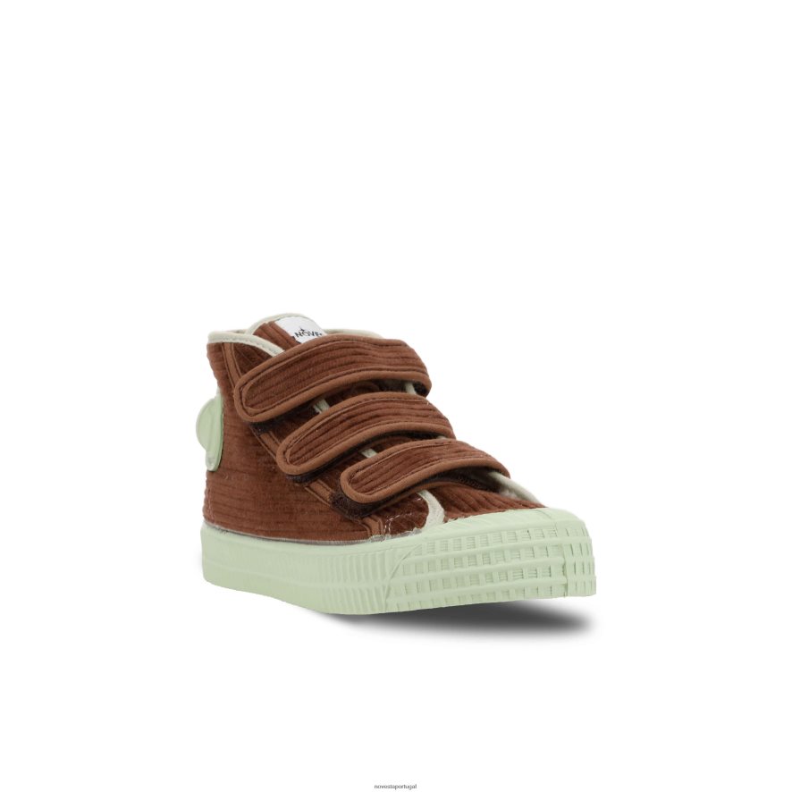 s.d.kid vel.cord w brown/mint 22D08X250 Novesta sapatos veganos