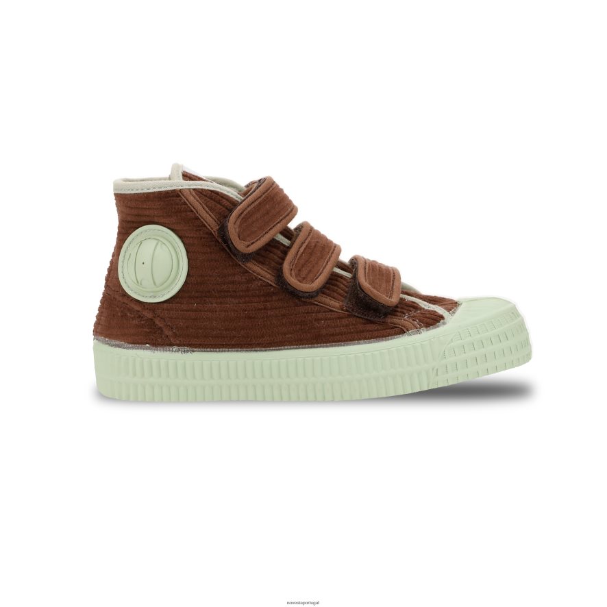 s.d.kid vel.cord w brown/mint 22D08X250 Novesta sapatos veganos