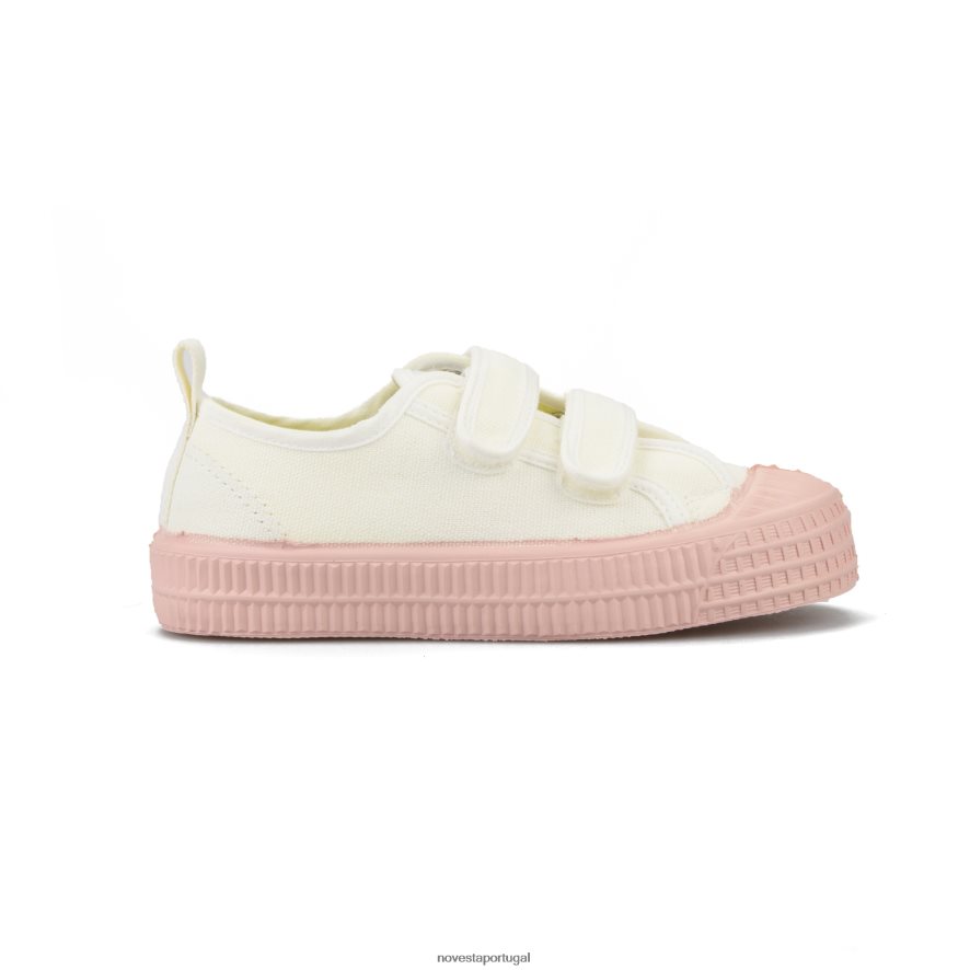 s.m.kid velcro 10 branco/333 rosa 22D08X285 Novesta sapatos veganos
