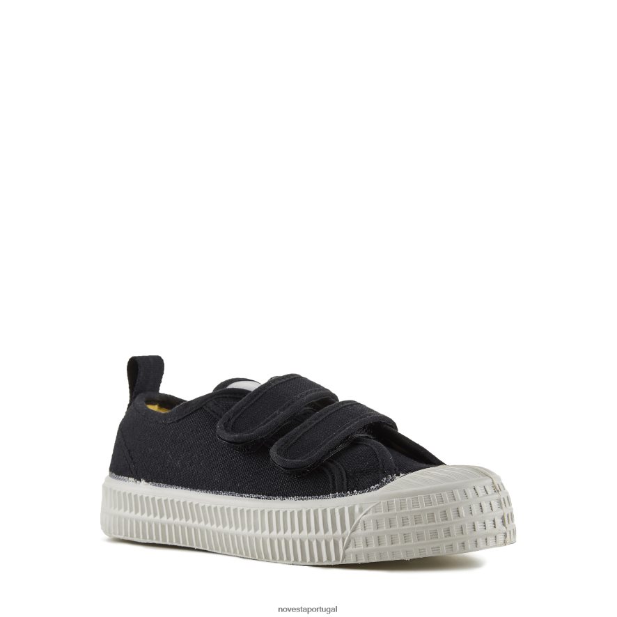 s.m.kid velcro 60 preto 22D08X266 Novesta sapatos veganos