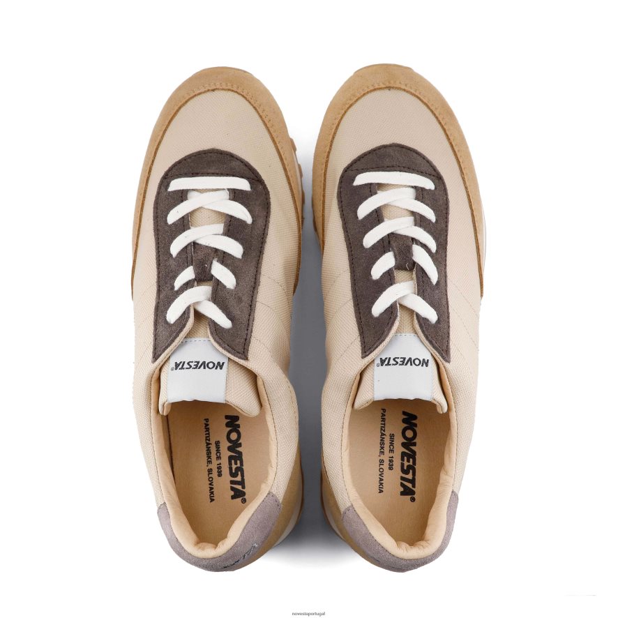 corredor de maratona trilha bege 22D08X125 Novesta tênis